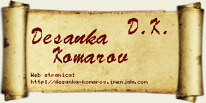 Desanka Komarov vizit kartica